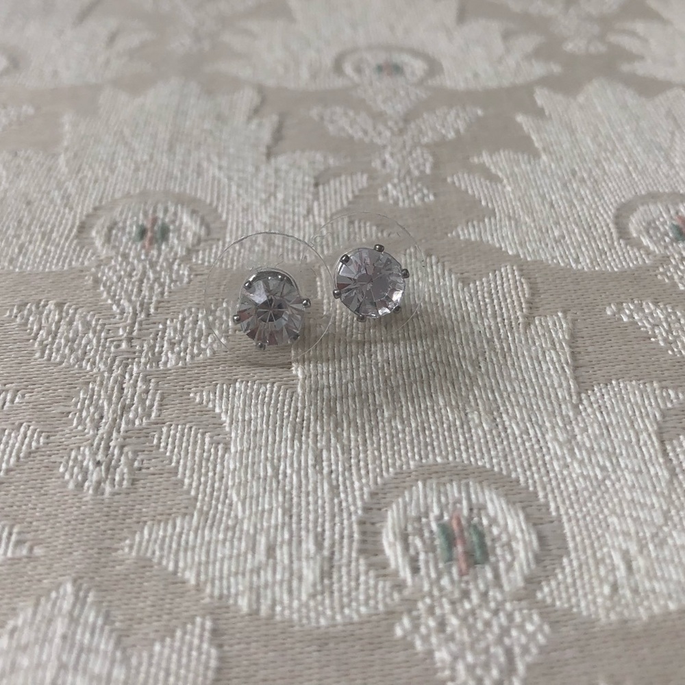 Faux Diamond Stud Earrings